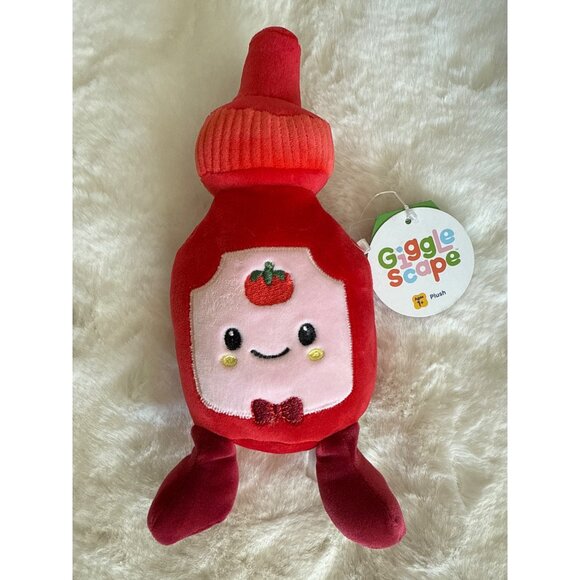 2025 Giggle Scape Plush Ketchup & Mustard Bottles 9" New Toy Target Exclusive - Picture 4 of 4